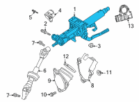OEM 2022 Toyota Sienna Steering Column Diagram - 45250-08110