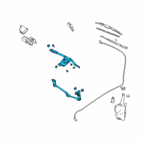 OEM 1995 Pontiac Sunfire Wiper Motor Assembly Diagram - 12365316