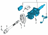 OEM 2022 Chevrolet Corvette Steering Column Diagram - 84605902