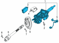 OEM Chevrolet Corvette Steering Column Diagram - 84605902