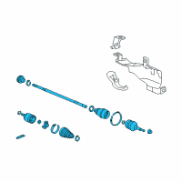 OEM 2007 Honda Accord Driveshaft Assembly, Driver Side Diagram - 44306-SDC-A01