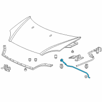 OEM 2004 Honda Civic Stay, Hood Opener Diagram - 74145-S5T-G00