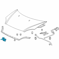 OEM 2002 Honda Civic Lock Assembly, Hood Diagram - 74120-S6A-505