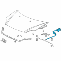 OEM 2005 Honda Civic Wire Assembly, Hood (Graphite Black) Diagram - 74130-S6D-G00ZB