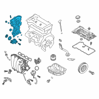 OEM Hyundai Cover Assembly-Timing Chain Diagram - 21350-2E021