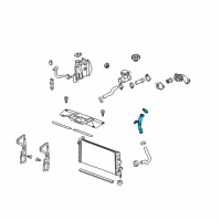 OEM 2007 Buick LaCrosse Radiator Coolant Outlet Pipe Assembly Diagram - 12587372