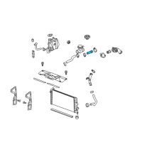 OEM 2007 Buick LaCrosse Inlet Radiator Coolant Hose Assembly Rear Diagram - 10344422