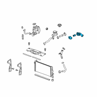 OEM 2008 Buick LaCrosse Housing Asm-Engine Coolant Thermostat Diagram - 12597257