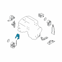 OEM Nissan Murano Engine Mounting Block Bracket, Front Diagram - 11274-CA100