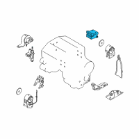 OEM 2006 Nissan Murano Engine Mounting Bracket, Rear Diagram - 11332-CA100