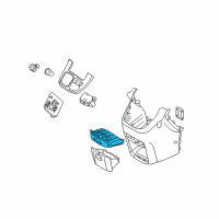 OEM Kia Sedona Tray Assembly-Console Up Diagram - 846204D050CS