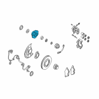 OEM 2001 Nissan Frontier Hub Assembly Road Wheel Diagram - 40202-7Z725