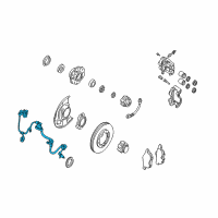 OEM 1998 Nissan Frontier Sensor Assembly-Anti SKID, Front LH Diagram - 47911-8B500