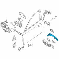 OEM Infiniti Q70 Grip Outside Handle, RH Diagram - 80640-1MA0A