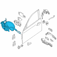 OEM 2017 Infiniti Q70 Front Door Lock & Remote Control Assembly, Right Diagram - 80500-1MA0A
