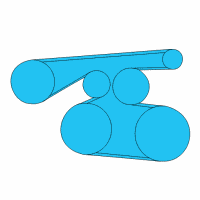 OEM 2005 Toyota RAV4 Serpentine Belt Diagram - 90916-02596