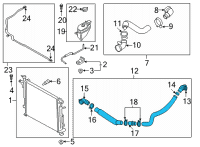 OEM 2021 Hyundai Santa Fe Hose Assembly-Radiator, LWR Diagram - 25415-P2600