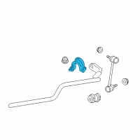 OEM 2007 Mercury Milan Stabilizer Bar Bracket Diagram - AE5Z-5486-A