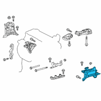 OEM 2022 Lexus UX200 INSULATOR, ENGINE MO Diagram - 12372-24080