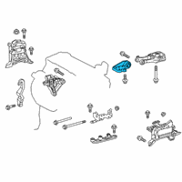 OEM 2021 Toyota Corolla Rear Mount Bracket Diagram - 12364-F2010