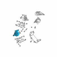 OEM 1999 Jeep Grand Cherokee INSULATOR-Engine Mount Diagram - 52058937AC