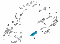 OEM 2021 Kia Seltos Door Inside Handle Assembly Diagram - 82610Q5000QA1