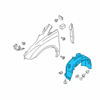 OEM 2021 Ford Transit Connect Fender Liner Diagram - KT1Z-16102-C