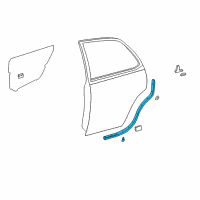 OEM 2000 Toyota Camry Door Weatherstrip Diagram - 67871-33030