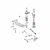 OEM 2009 Lexus ES350 Rear Suspension Control Arm Assembly, No.2, Right Diagram - 48730-33150