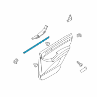 OEM 2012 Hyundai Veracruz Weatherstrip-Rear Door Belt Inside LH Diagram - 83231-3J000