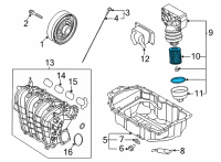 OEM Hyundai Oil Filter Service Kit Diagram - 26350-2S000