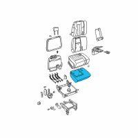 OEM 2005 Buick Rendezvous Seat Cushion Pad Diagram - 88949284