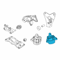 OEM 2013 BMW 640i Gran Coupe Engine Mount Left Diagram - 22-11-6-777-365