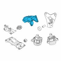 OEM 2011 BMW 740i Engine Mount Bracket Right Diagram - 22-11-6-777-606