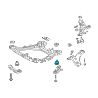 OEM 2003 Toyota Camry Rear Brace Cushion Diagram - 52215-06030