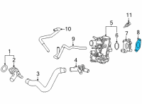 OEM Lexus GASKET, WATER OUTLET Diagram - 16341-25030