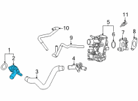OEM 2022 Lexus NX350 GASKET, WATER INLET Diagram - 16326-25020