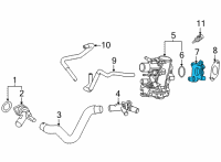 OEM Lexus NX350 JOINT, WATER BY-PASS Diagram - 16355-25010