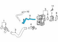 OEM Lexus NX350 HOSE, WATER BY-PASS Diagram - 16281-25060