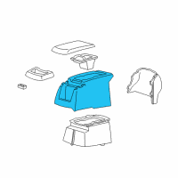 OEM 2002 Ford Excursion Floor Console Diagram - 2C3Z-25045A36-AAA