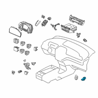 OEM 2022 Honda Odyssey Switch Assembly, Hazard & Passenger Srs Indicator Diagram - 35510-THR-A01