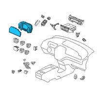 OEM 2018 Honda Odyssey Meter Assembly, Combination (Rewritable) Diagram - 78100-THR-A21