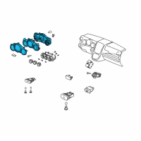 OEM 2003 Honda Element Meter Assembly, Combination (Summer Blue) Diagram - 78100-SCV-A41ZA