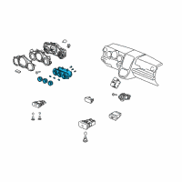 OEM 2011 Honda Element Control Assy., Heater *NH735L* (DARK SILVER SATIN MATTE METALLIC) Diagram - 79600-SCV-A02ZE