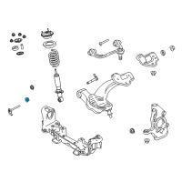 OEM 2011 Ford Crown Victoria Lower Control Arm Lock Nut Diagram - -W708329-S900