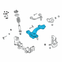 OEM 2010 Mercury Grand Marquis Lower Control Arm Diagram - 6W1Z-3078-D
