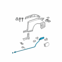 OEM 2007 Toyota Solara Release Cable Diagram - 77035-06080