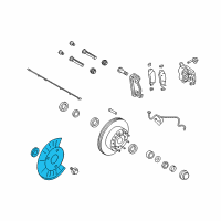 OEM Ford F-250 Super Duty Splash Shield Diagram - 8C3Z-2K004-A