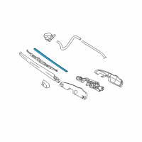 OEM Hyundai Tucson Rear Window Wiper Blade Diagram - 98825-2E000