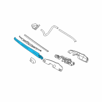 OEM Hyundai Tucson Rear Wiper Arm Assembly Diagram - 98811-2E500